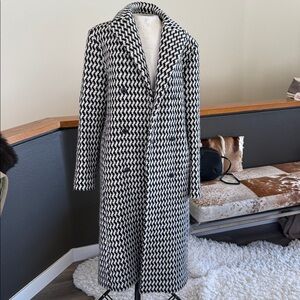 Express wool houndstooth long coat size 9/10